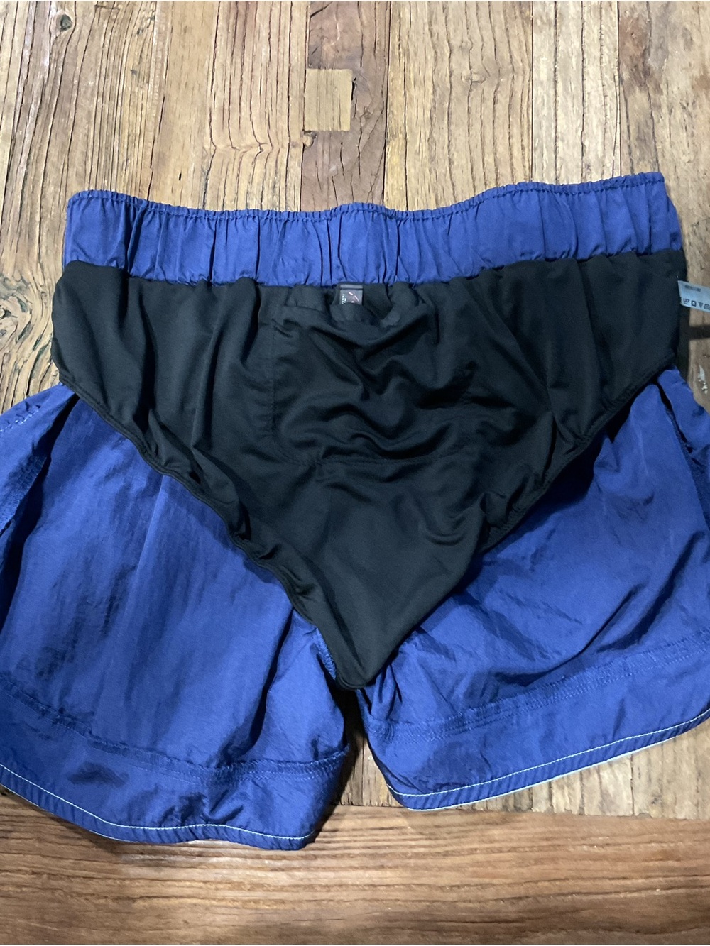 FP Movement by Free People Varsity Blues Shorts Navy White Trim Large EUC - Picture 7 of 10